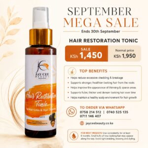 Hair Restoration Tonic for Thinning Hair and Hairloss