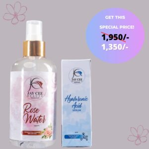 Hyaluronic Acid Serum & 250ml Rose Water