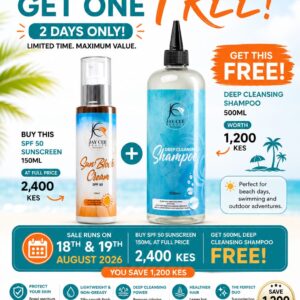 SPF 50 Sunscreen & 500ml Deep cleansing shampoo