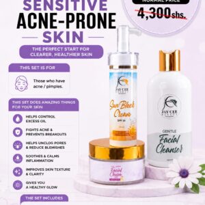 Beginner Skincare Set for Sensitive, Acne-Prone Skin
